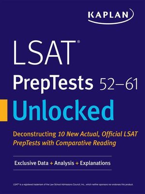 cover image of LSAT PrepTests 52-61 Unlocked